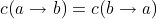 c(a->b) = (b->a)