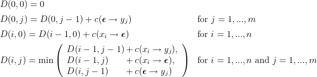 algorithm to find distance using dynamic programming