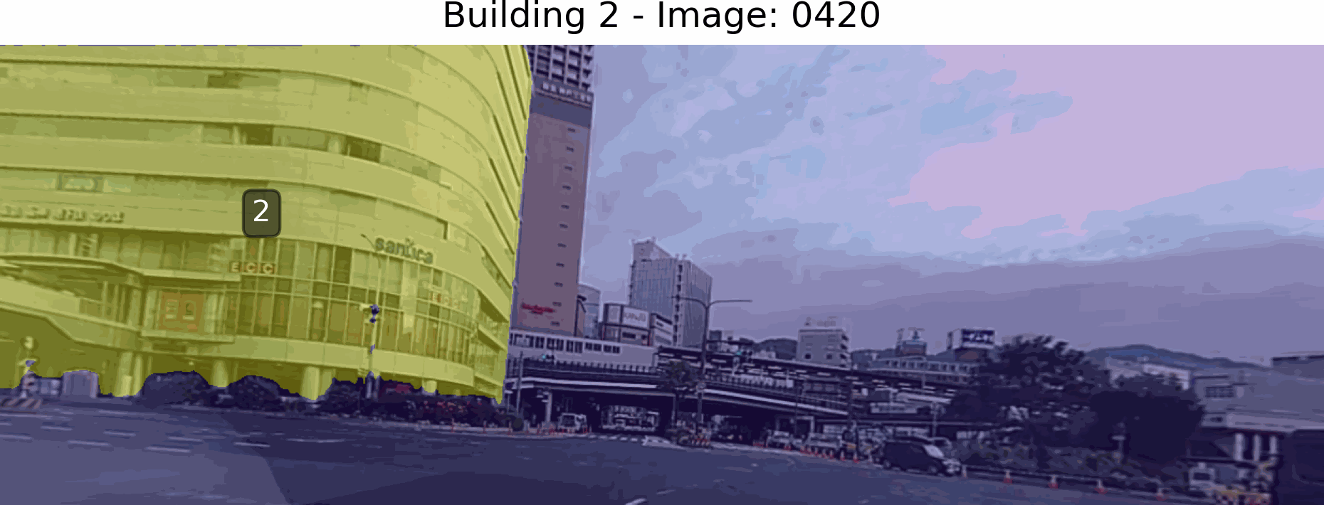 Example of tracking for a single building instance